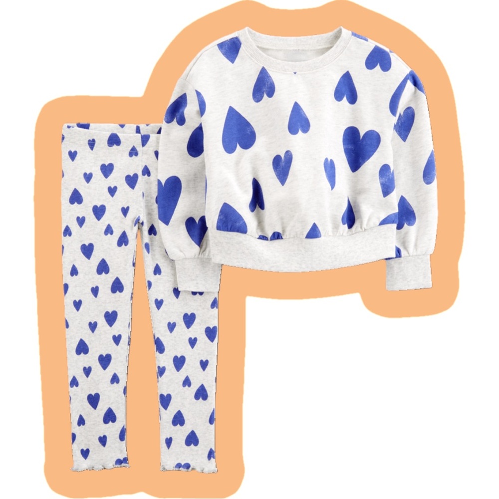 Carter’s Baby 2-Piece Heart Sweatshirt & Pant Set